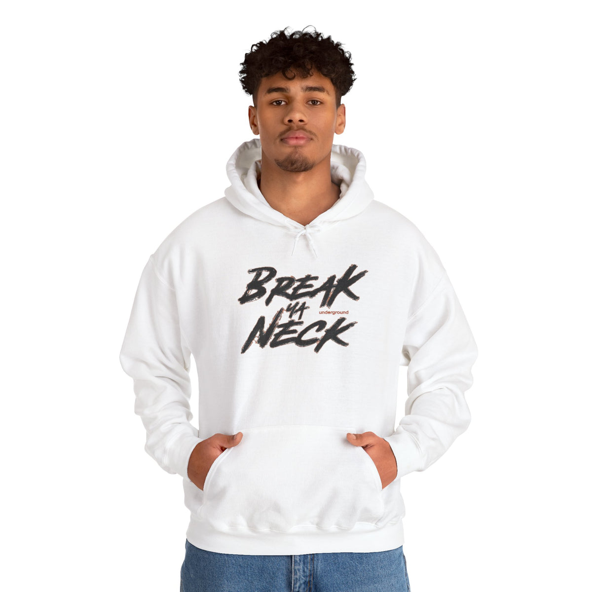 Break My Neck Hoodie — Bold Script Graphic Pullover